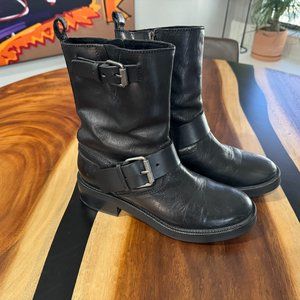 All Saints Biker Moto Leather Boot Size 39 (US 8)